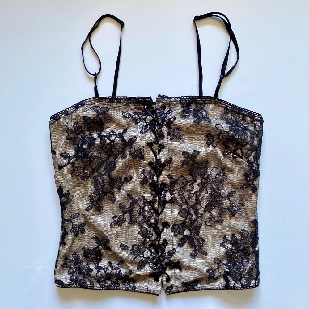Tie Front Lace Top
